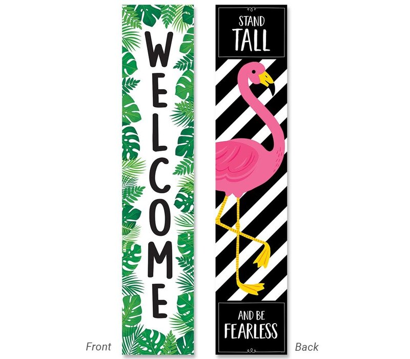Palm Paradise Welcome Banner, Double-Sided