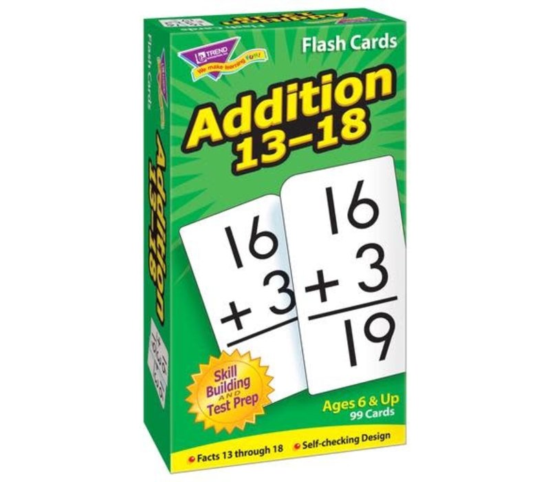 Addition 13-18  Flashcards (D)*