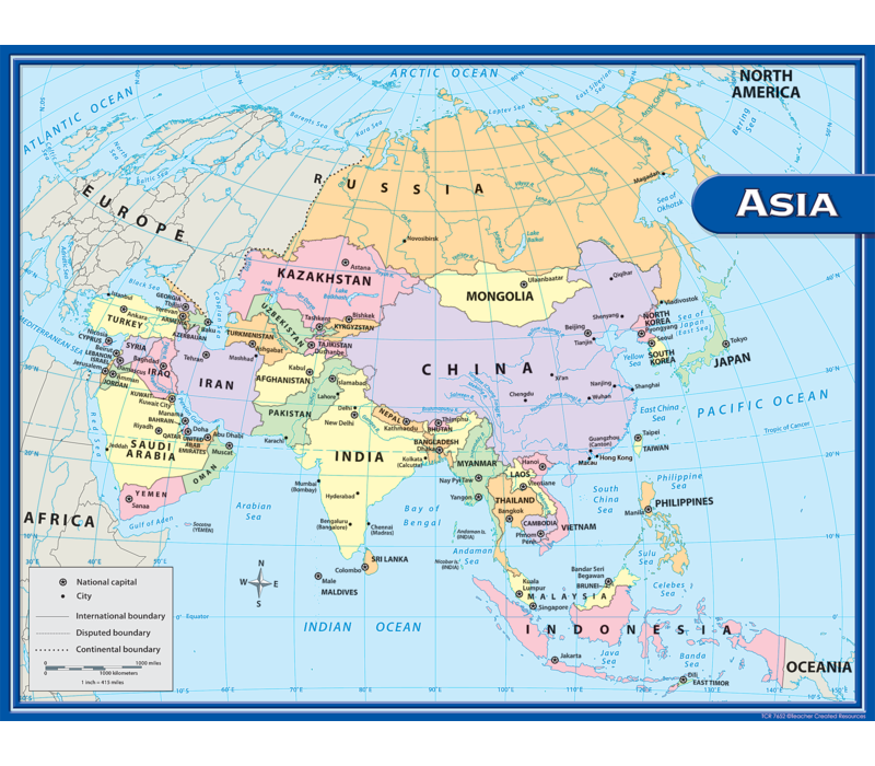 Asia Map Chart