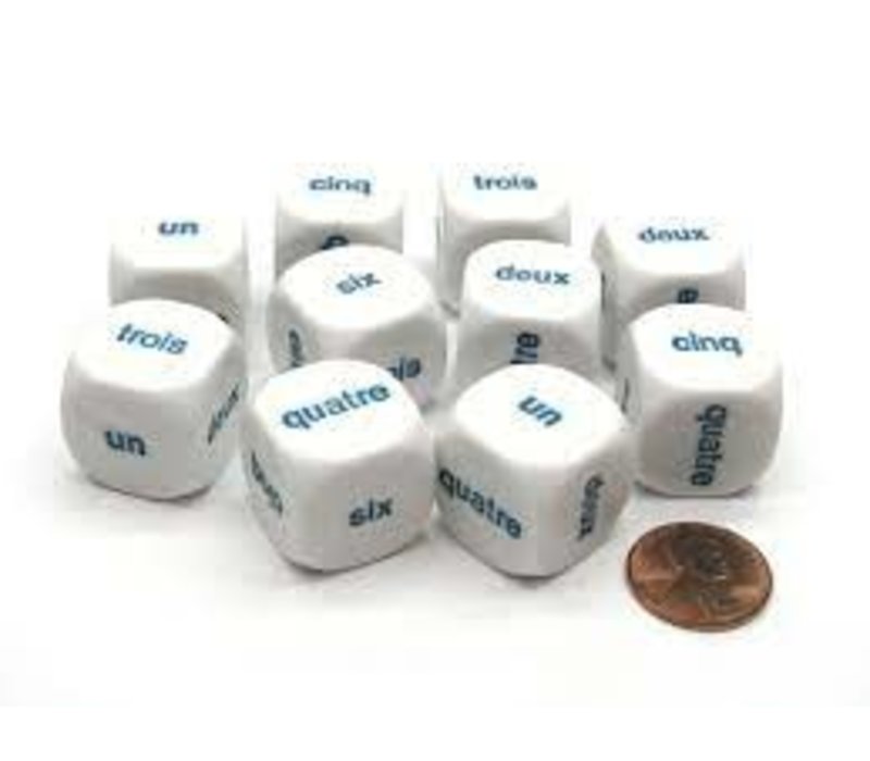 French Dice Numbers 1-6