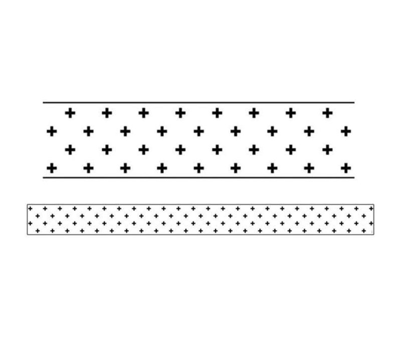 Black Swiss Cross Wide Border*