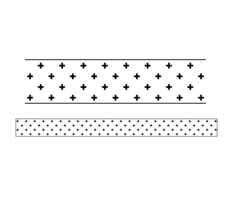 Black Swiss Cross Wide Border