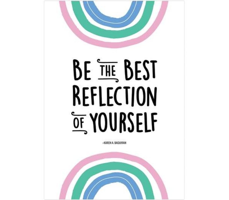 Rainbow Doodles - Be the best reflection ... .Poster