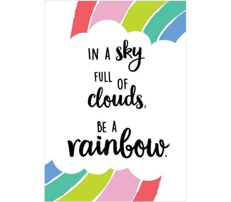 Rainbow Doodles - In A Sky full of clouds ... .Poster