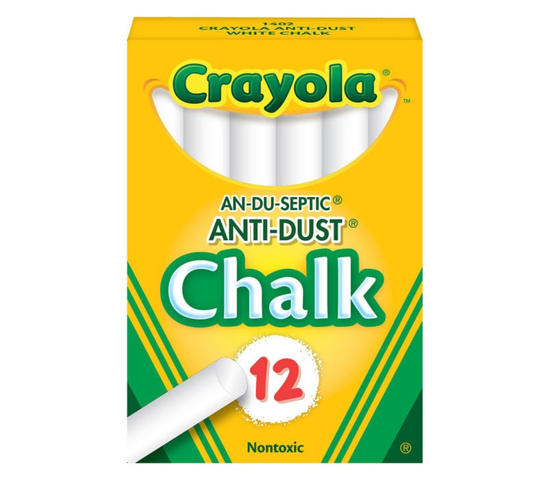 Crayola White Anti-Dust  Chalk 12 pack