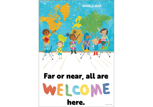 Carson Dellosa Far or Near, All Are Welcome Here  poster* Carson Dellosa Far or Near, All Are Welcome Here  poster*