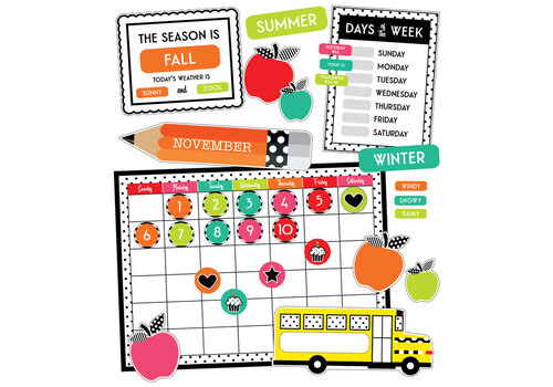 Carson Dellosa Stylish Brights Calendar Bulletin Board Set