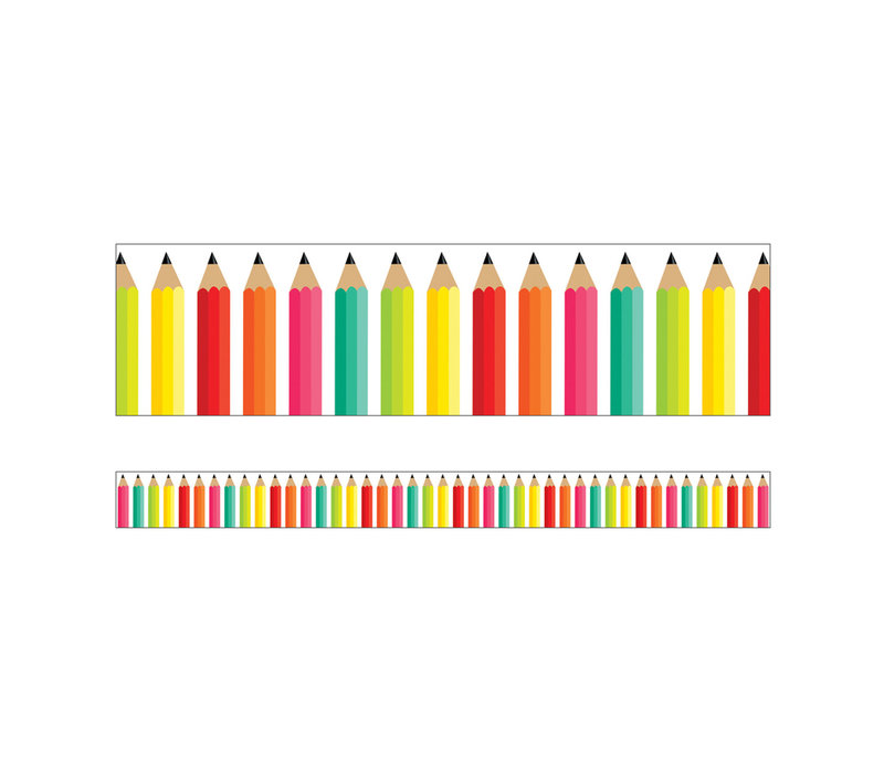 Stylish Brights Pencils Straight Border