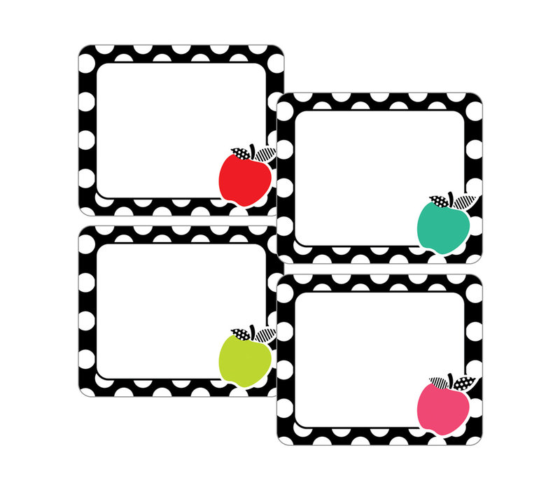 Stylish Brights Apples  Names Tags(D)