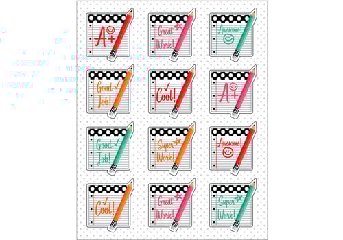 Carson Dellosa Stylish Brights Motivators Shape Stickers* (D)