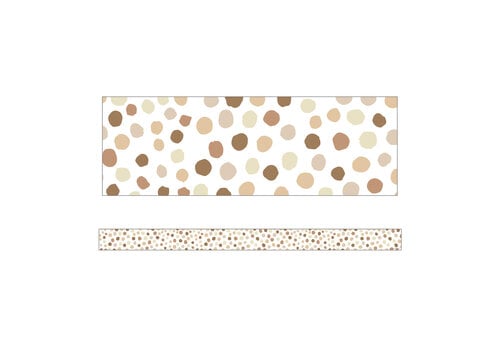 Carson Dellosa Natural Polka Dots Straight Border