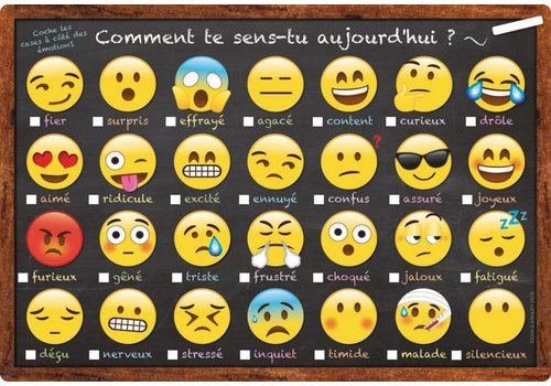 ASHLEY PRODUCTIONS French Emoji How Are You Feeling Poly Chart 13" x 19"
