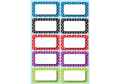 ASHLEY PRODUCTIONS DIE CUT MAGNETS POLKA DOT NAMEPLATES*