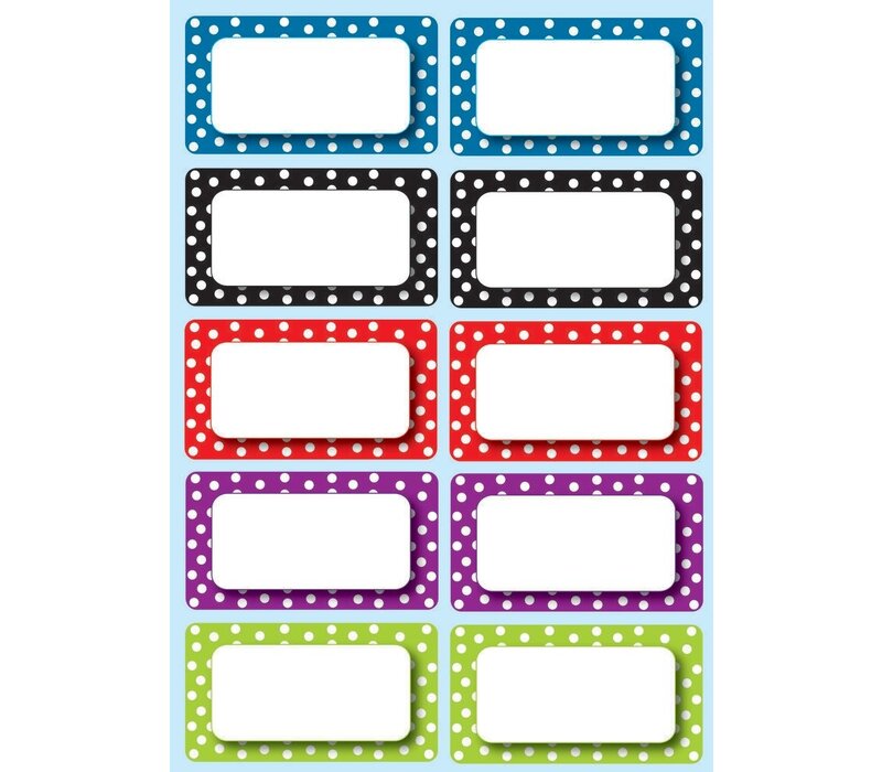DIE CUT MAGNETS POLKA DOT NAMEPLATES*