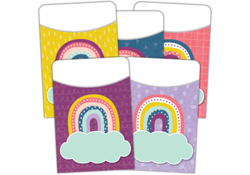 Teacher Created Resources Oh Happy Day  Library Pockets - Multi-Pack