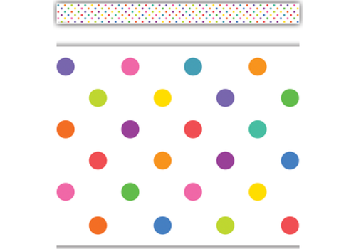 Teacher Created Resources Colourful Dots Straight Border Trim