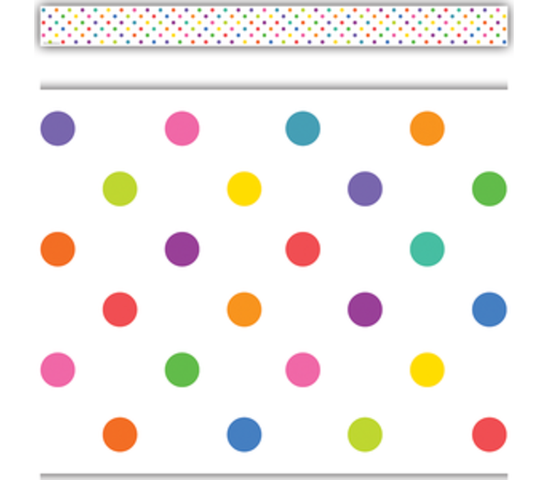 Colourful Dots Straight Border Trim