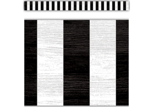 Teacher Created Resources Modern Farmhouse Black Stripes Straight Border Trim