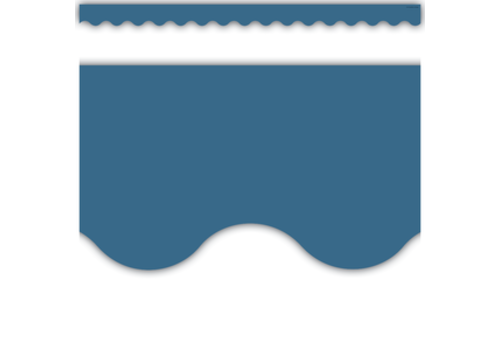Teacher Created Resources Slate Blue Scalloped Border
