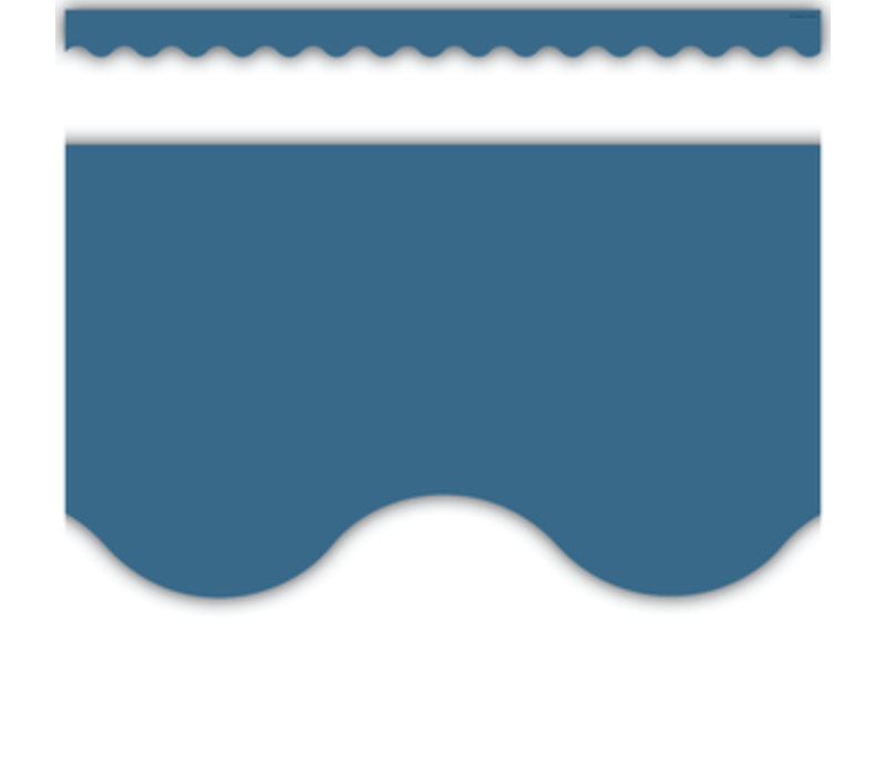 Slate Blue Scalloped Border*