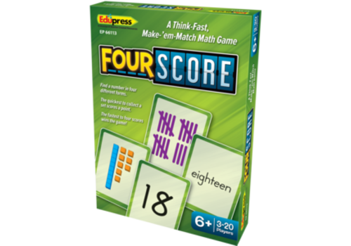 Teacher Created Resources Four Score Card Game: Math