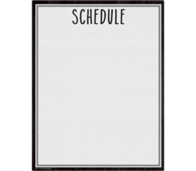 Modern Farmhouse Schedule Chart