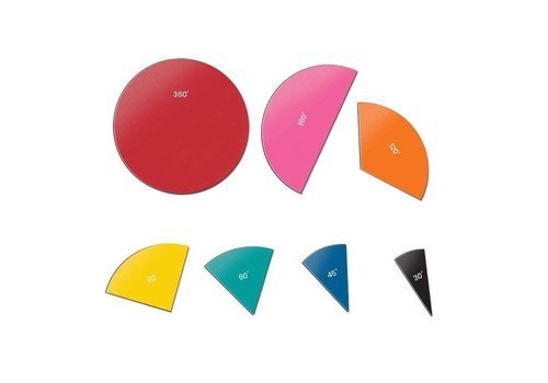 Hand2Mind Rainbow Angle Circles* - Plastic, 36 pieces (D)