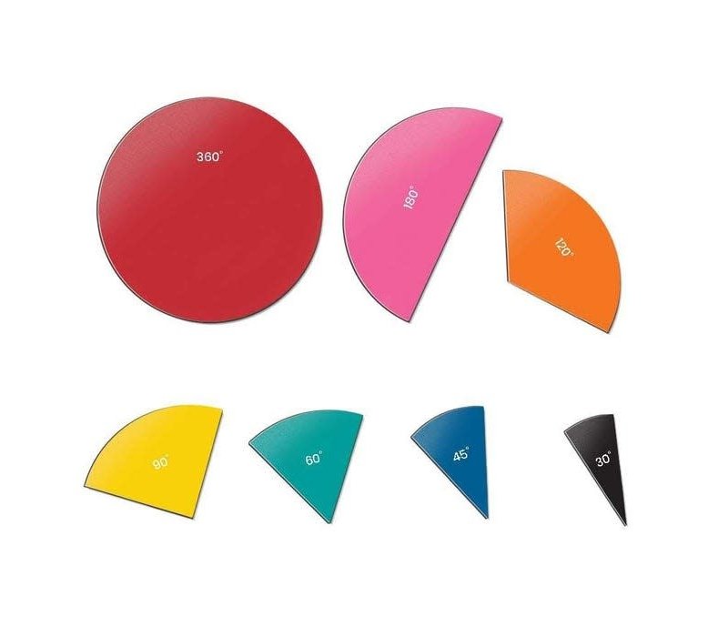 Rainbow Angle Circles* - Plastic, 36 pieces (D)