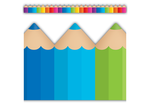 Teacher Created Resources Colored Pencils Die-Cut Border Trim*