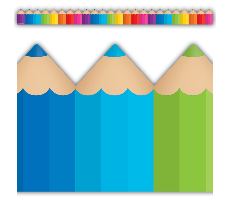 Colored Pencils Die-Cut Border Trim*