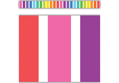 Teacher Created Resources Colorful Stripes Straight Border Trim