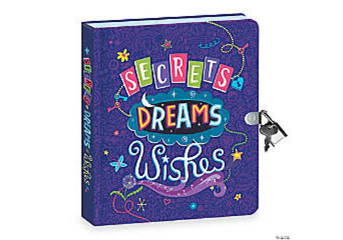 PEACEABLE KINGDOM Secrets, Dreams, Wishes Lockable  Diary - Glow in the Dark