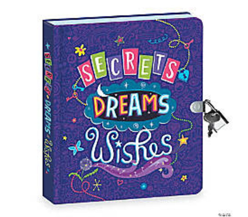 Secrets, Dreams, Wishes Lockable  Diary - Glow in the Dark