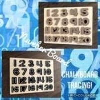 Raised Number Puzzle with Chalkboard Base *