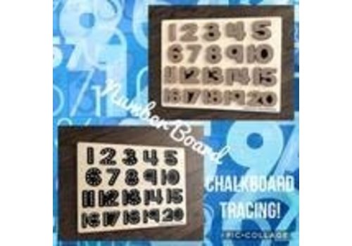 Raised Number Puzzle with Chalkboard Base *
