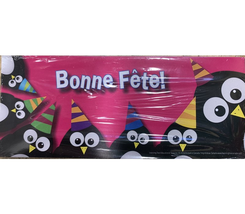 Bonne Fete Penguins French Bookmark - 25