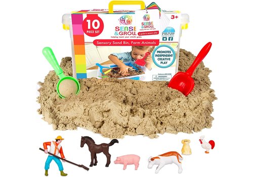 outset media Sensory Sand Bin - Farm Animals