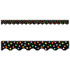 Creative Teaching Press Dots On Black Wavy EZ Border*