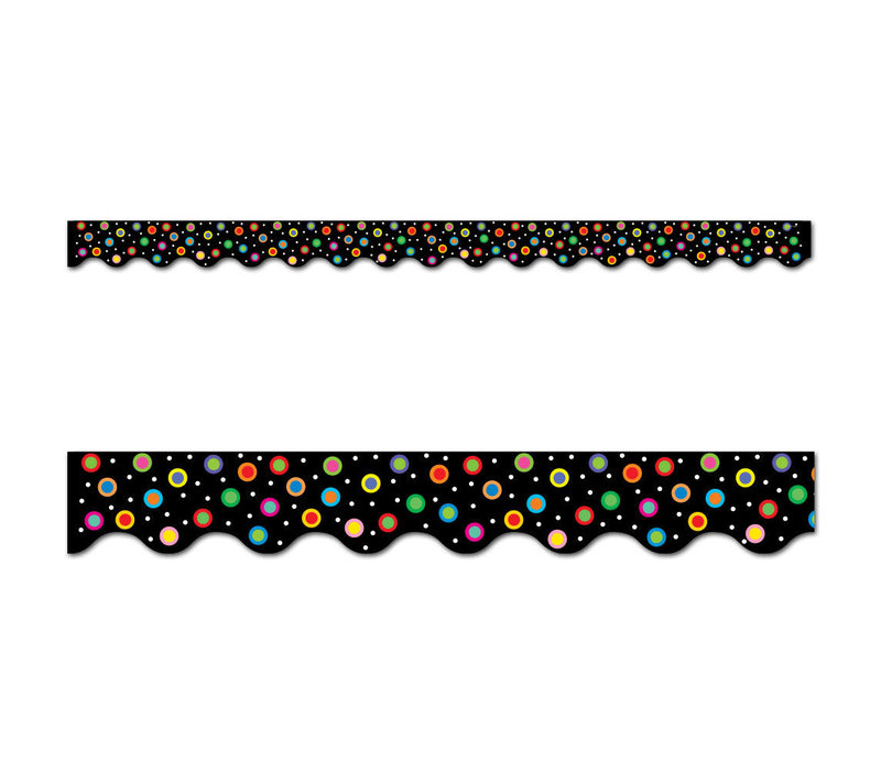 Dots On Black Wavy EZ Border*