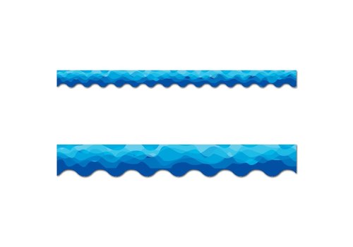 Creative Teaching Press Waves Of Blue Wavy EZ Border*