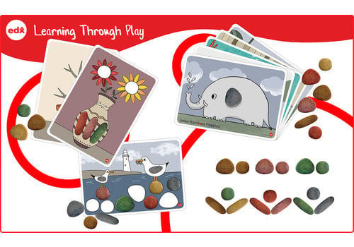 Learning Advantage Junior Rainbow Pebbles Activity Set Eco-Friendly