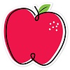 Creative Teaching Press Doodle Apple Red 6" Designer Cut Outs