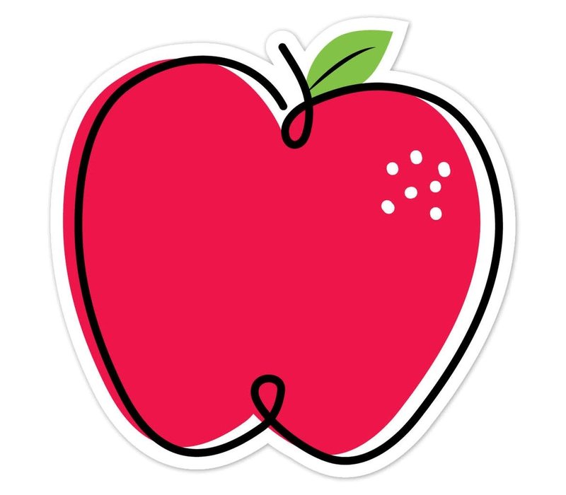 Doodle Apple Red 6" Designer Cut Outs