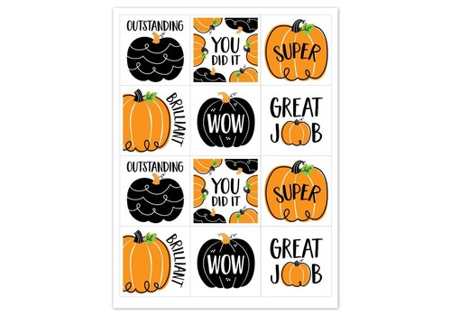 Creative Teaching Press Doodle Pumpkins Reward Stickers