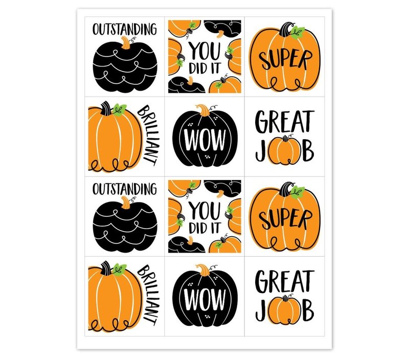 Doodle Pumpkins Reward Stickers