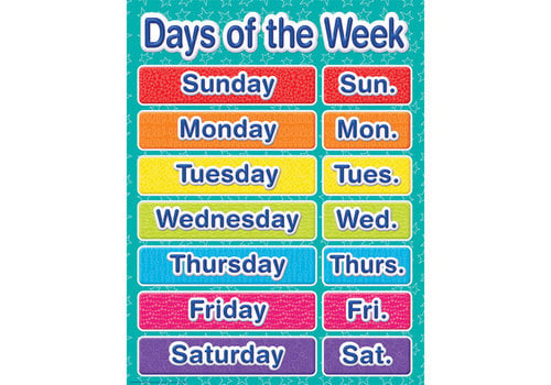 EUREKA Color My World Basic Learning  Days of the Week
