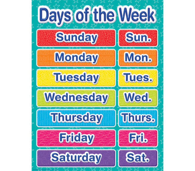 Color My World Basic Learning  Days of the Week*