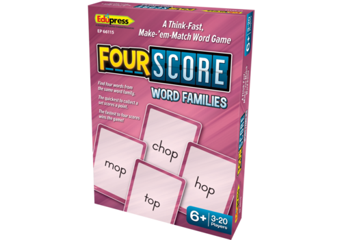 Teacher Created Resources Four Score Card Game: Word Families