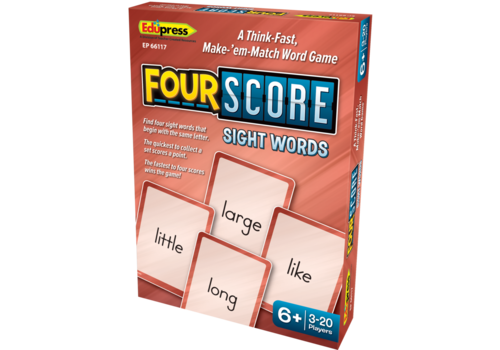 Teacher Created Resources Four Score Card Game: Sight Words