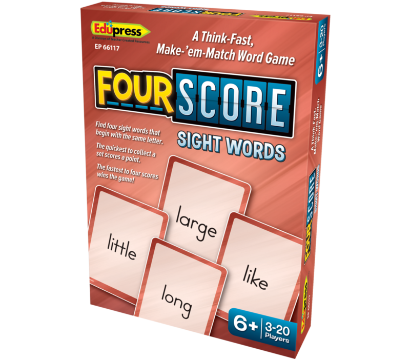 Four Score Card Game: Sight Words*